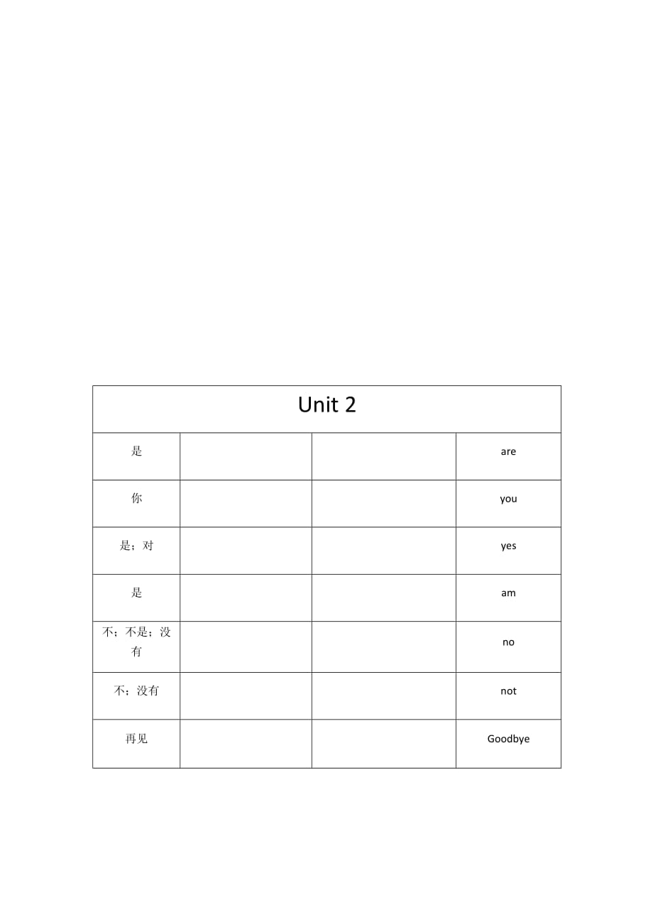 译林版三年级上英语单词默写表_第2页