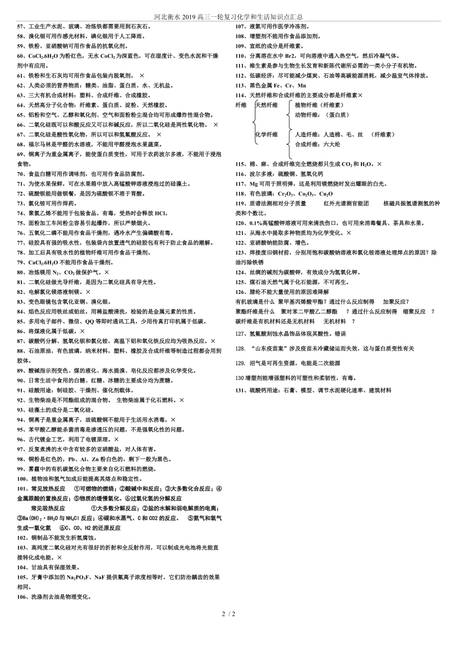 河北衡水2019高三一轮复习化学和生活知识点汇总.doc_第2页