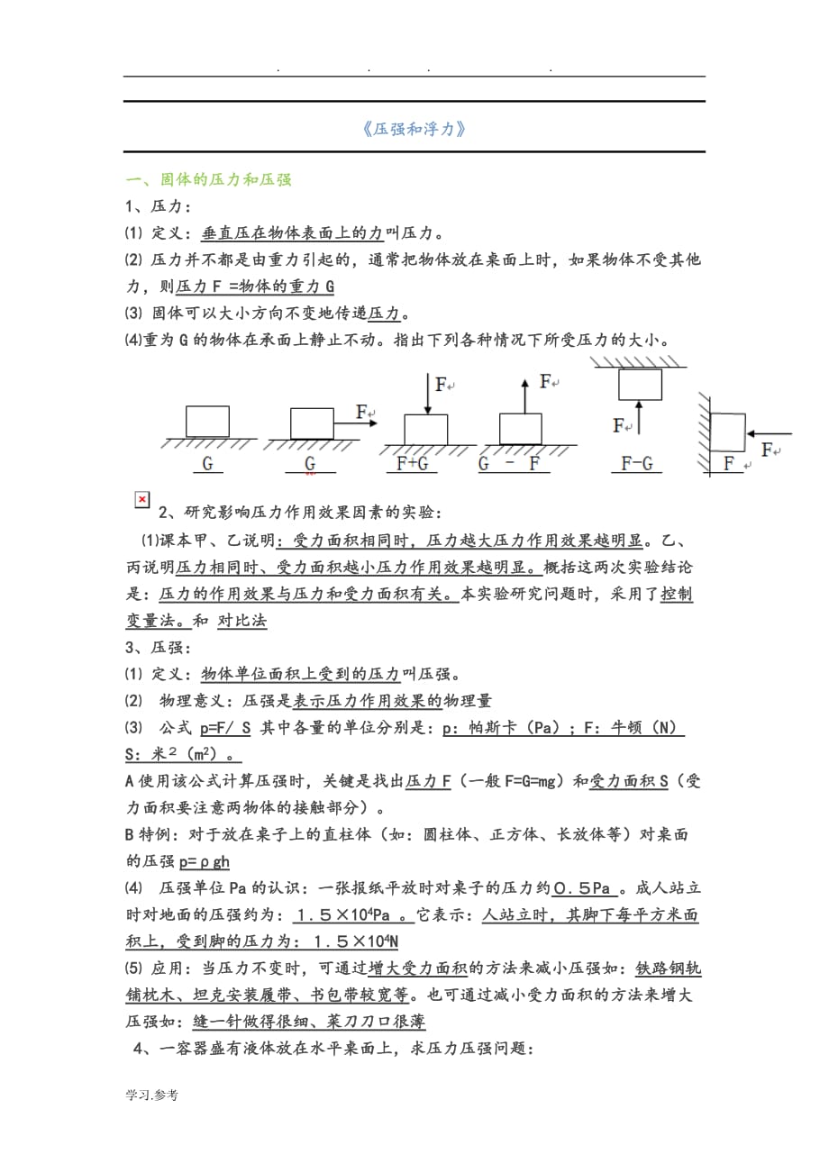 物理压力压强浮力知识点汇总.doc_第2页