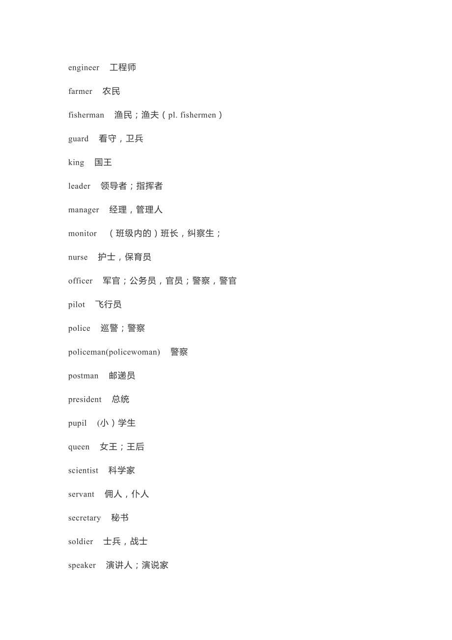 中考英语必背1600词汇分类速记_第5页