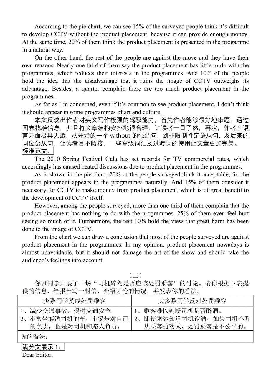 高二英语作文专题训练_第2页