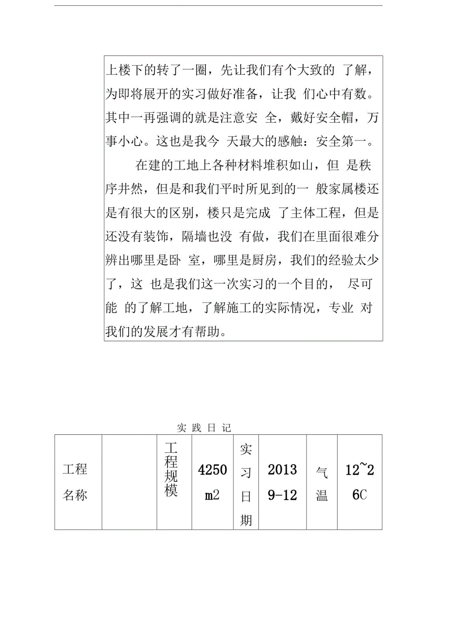 建筑施工与管理专业毕业实习日记精品_第4页