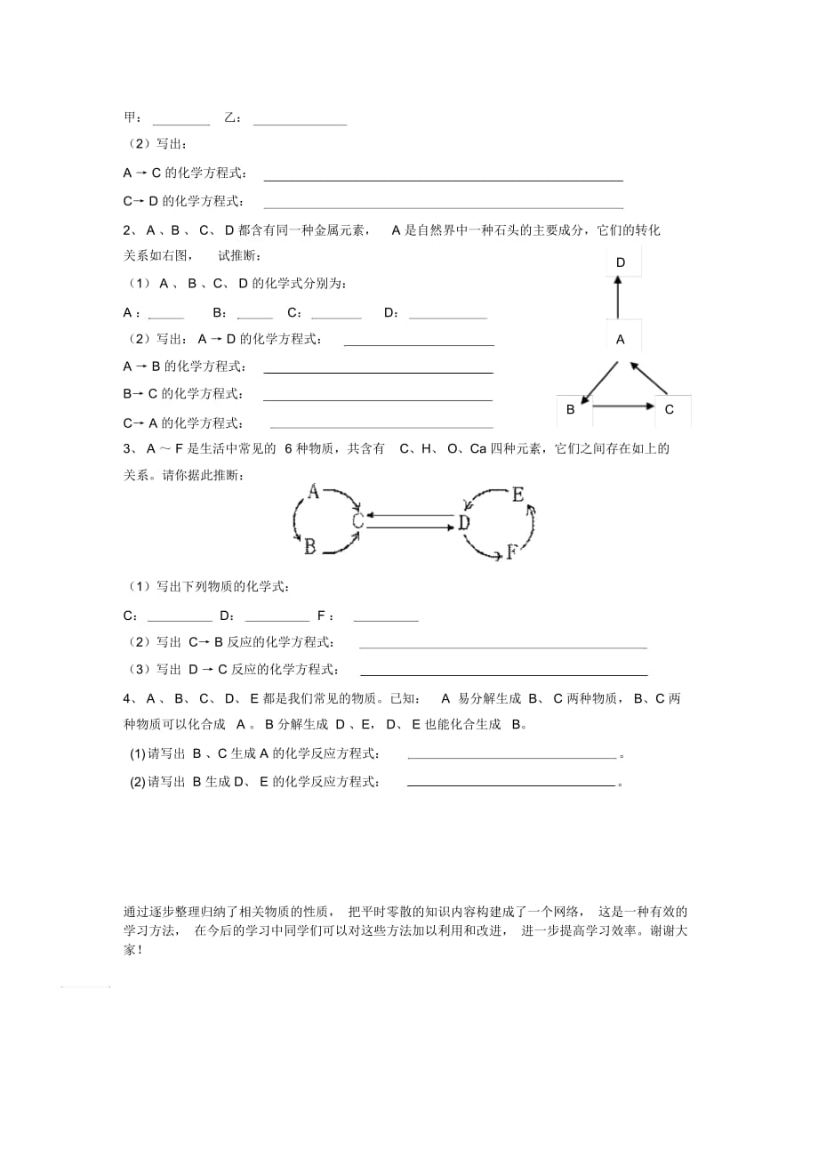 人教版初三化学下册物质间的相互关系_第2页