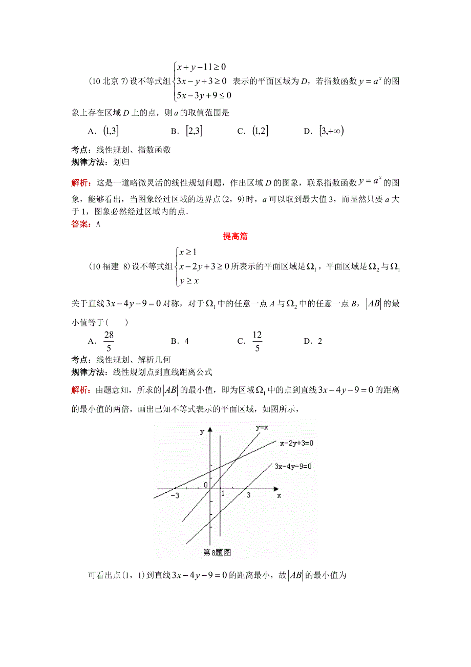 2020高考不等式知识点基础与提高（含答案）_第4页