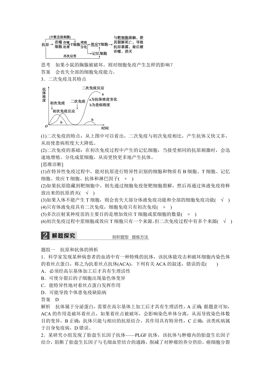 2016届高考生物一轮总复习 第30讲 免疫调节考点整合_第4页