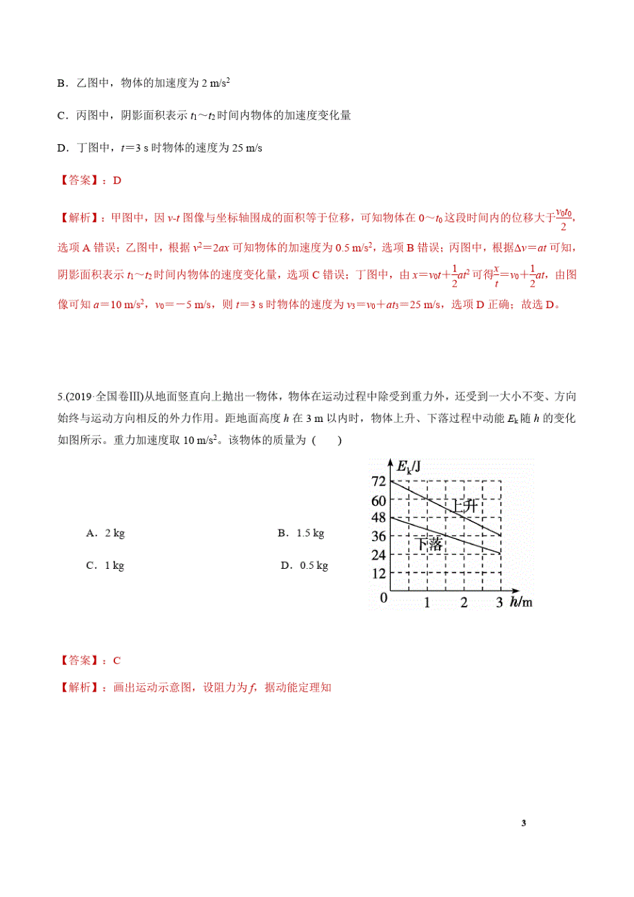 专题30选择题图像模型-备战2021年高考物理考点专项突破题集(解析版)_第3页