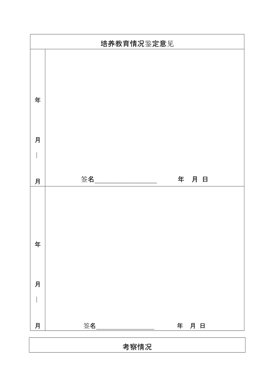 入党积极分子培养教育考察登记薄(填写参考)[参照]_第4页