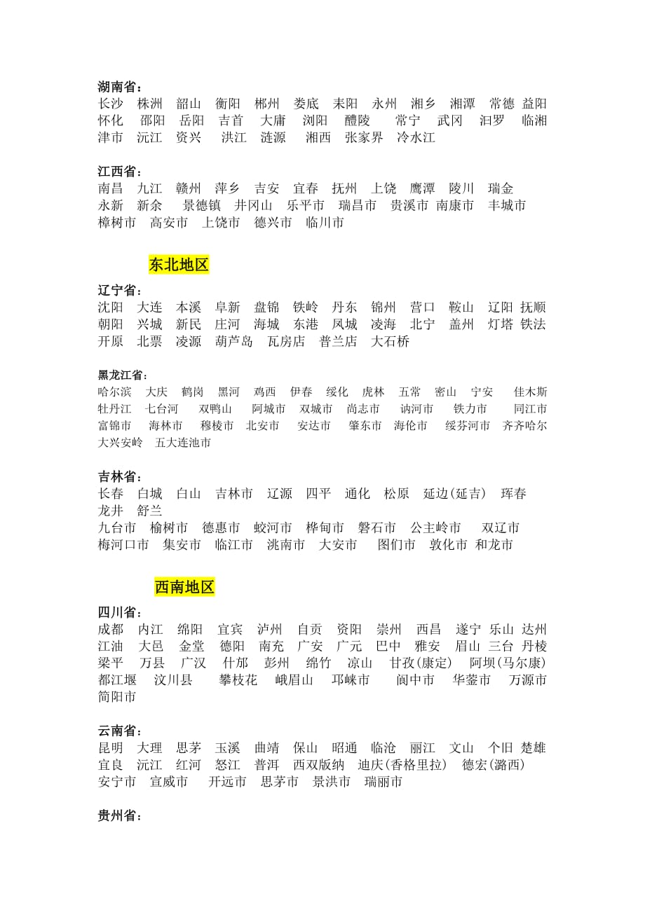 全国各地区名称(修正版)_第3页