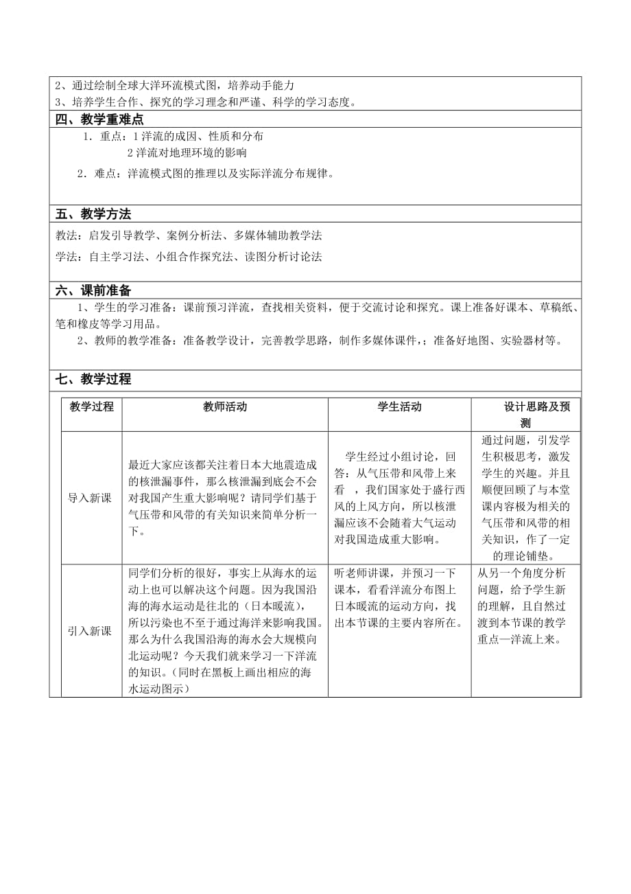 大规模的海水运动的教学设计_第2页