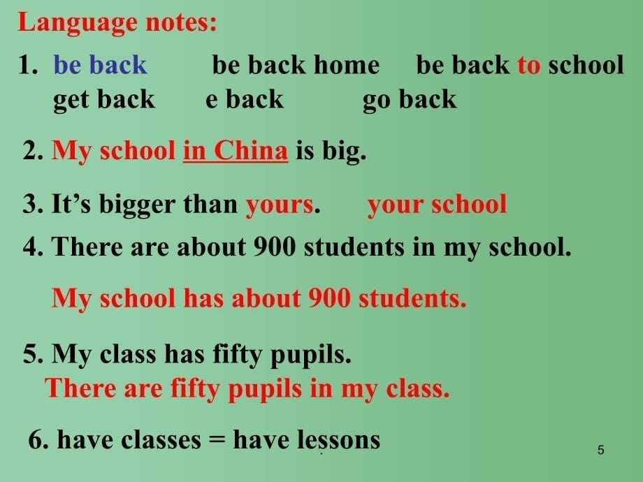 八年级英语上册 Unit 1 Lesson 1 Back to school课件 （新版）冀教版_第5页