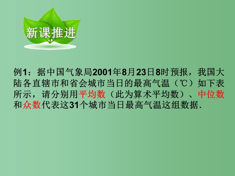 八年级数学下册 第20章 数据的整理与初步处理 20.2.1 中位数和众数课件 （新版）华东师大版_第4页