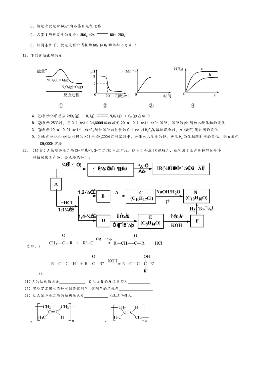 2015北京市丰台高考一模理综化学试题_第2页