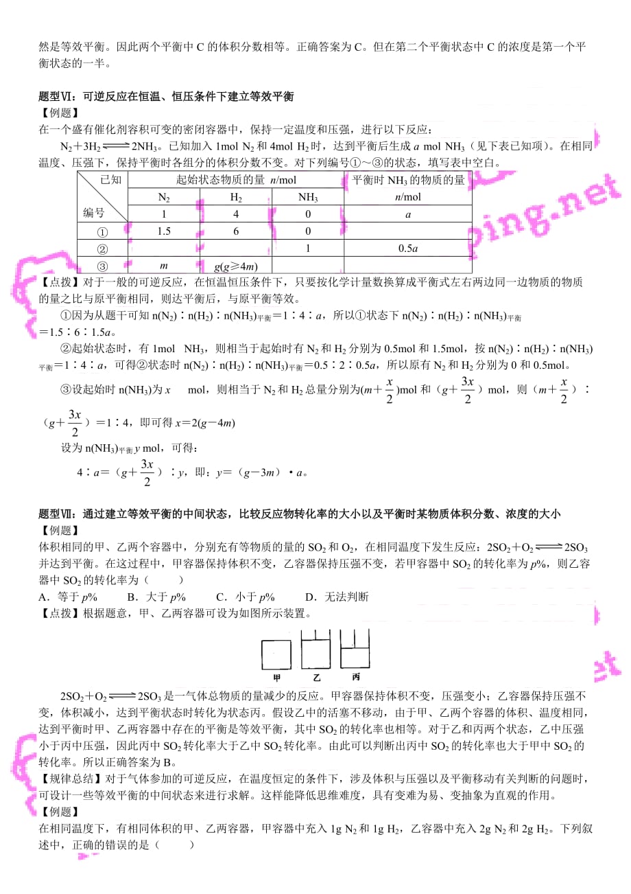 专题六___化学反应速率和等效平衡_第3页