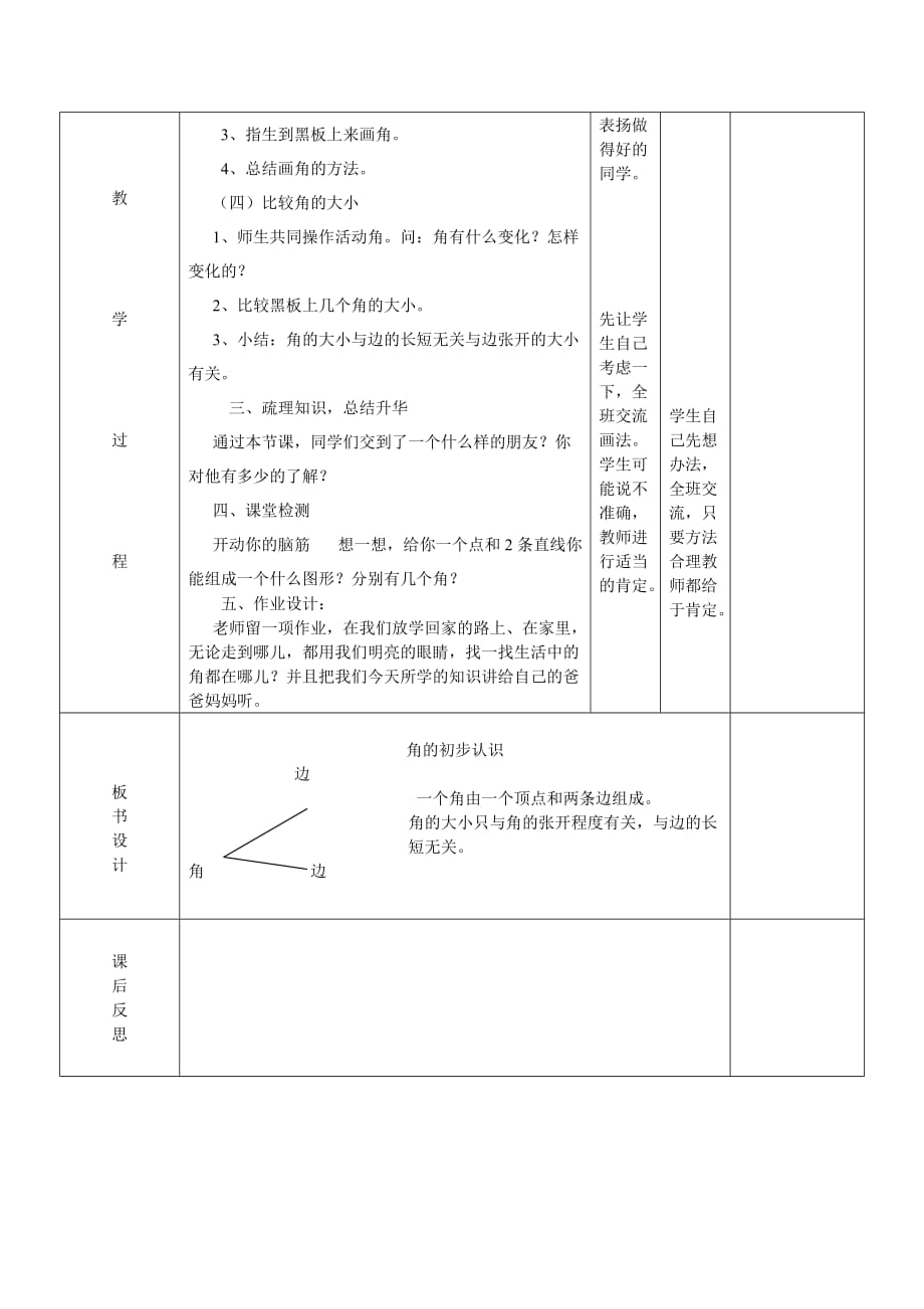 小学一年级数学角的认识实用教案_第3页