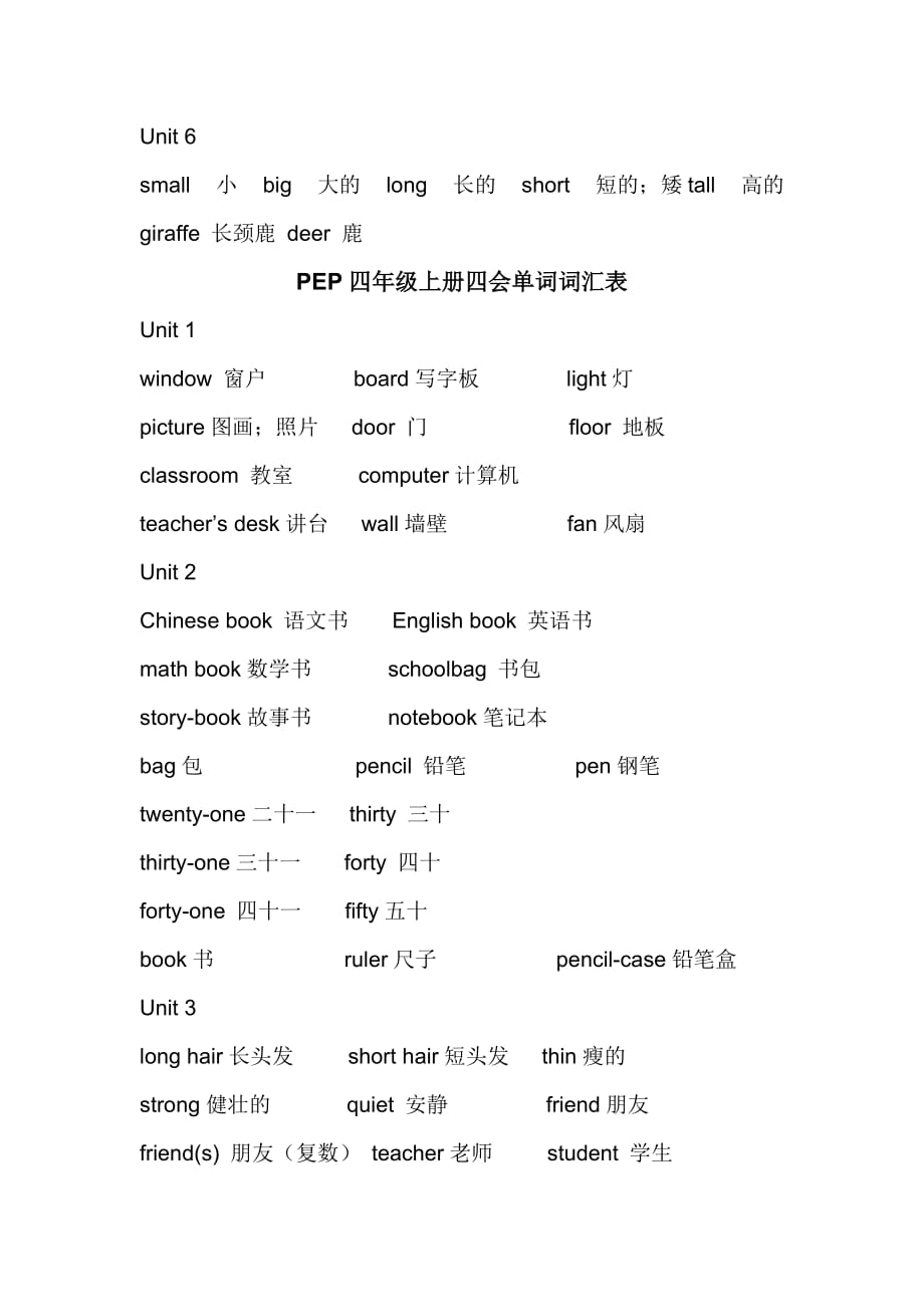 P英语三年级(上册)三会单词_第3页