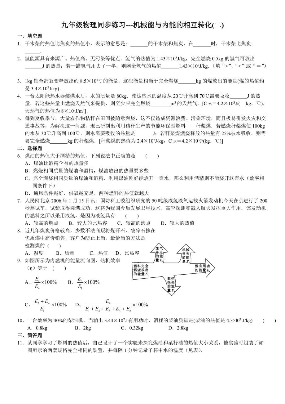 九年级上物理第十二章第4节机械能与内能的相互转化(二)_第1页