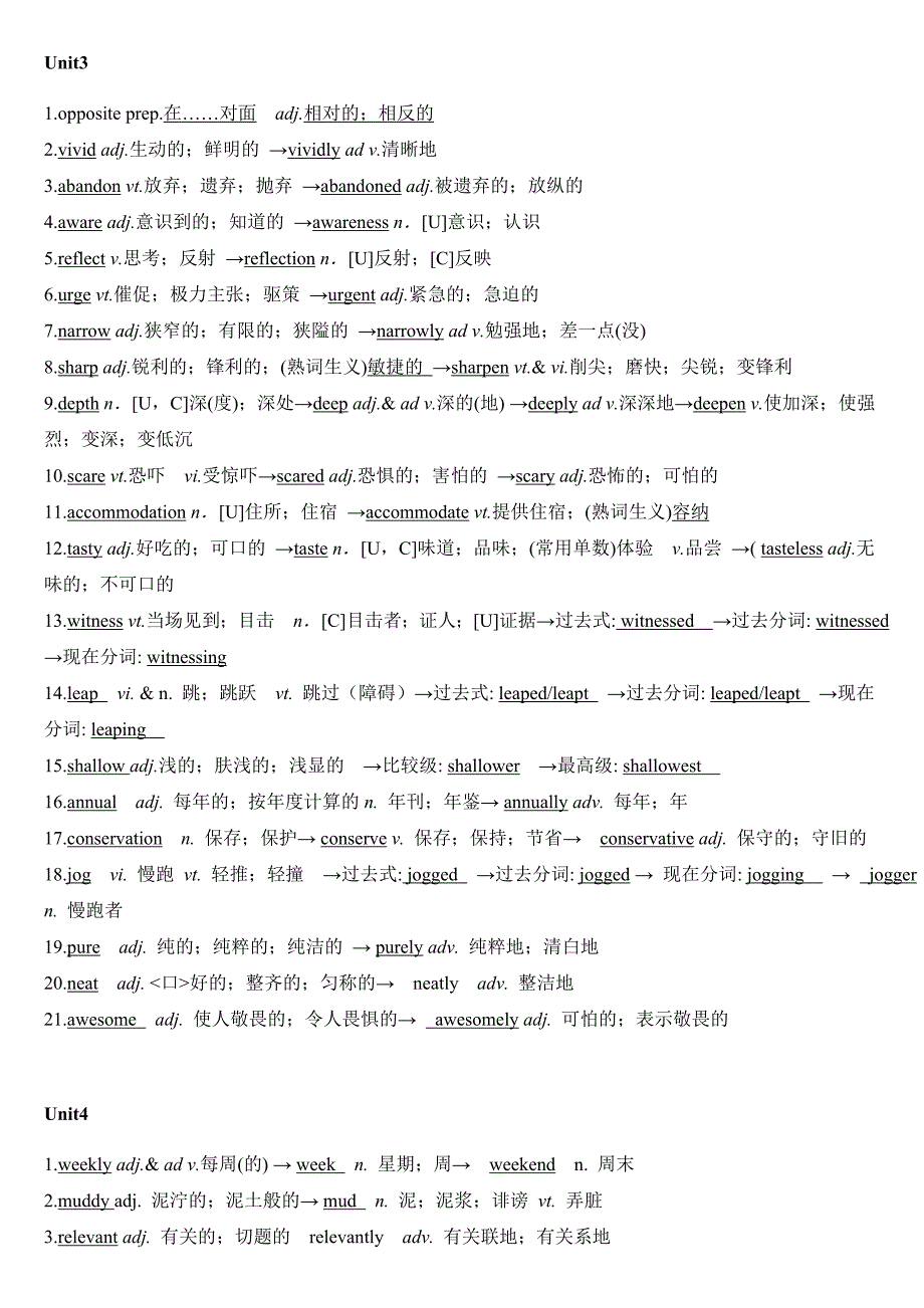 人教版高中英语选修7重点词词性转换 新编已修订_第3页