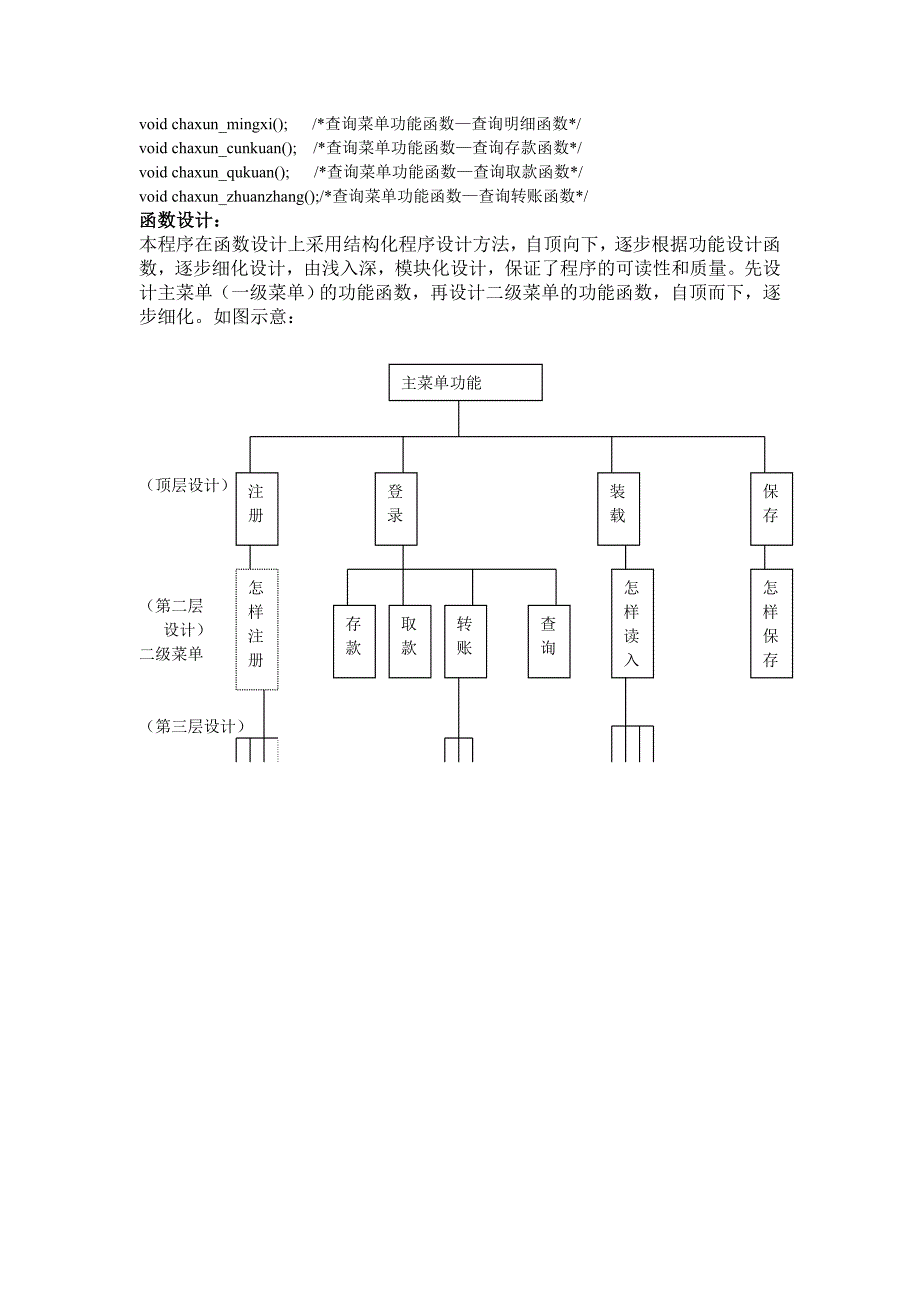 ATM取款机模拟系统-程序设计-报告(完成版)_第4页