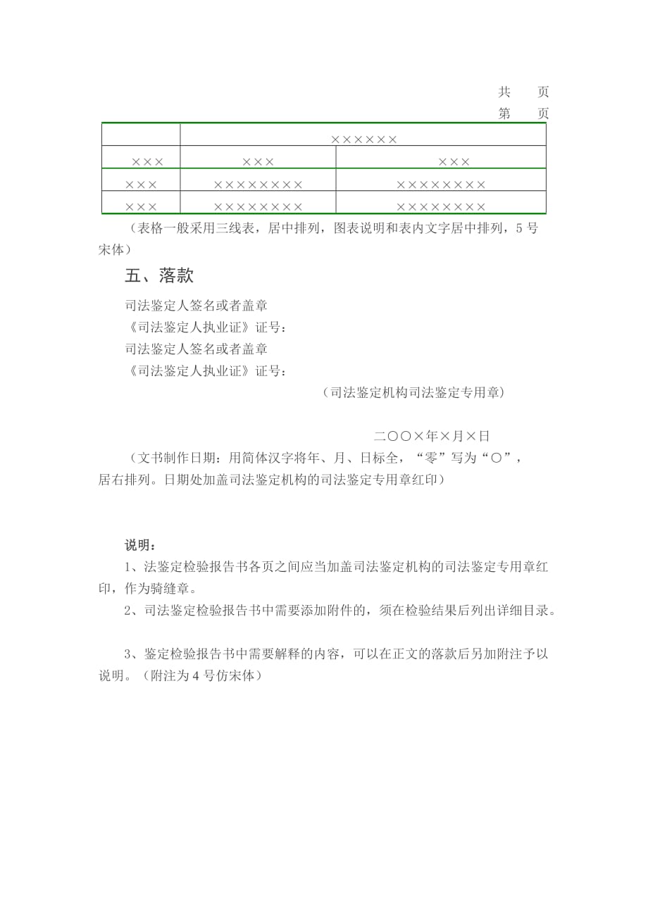 司法鉴定文书示范文本二_第4页