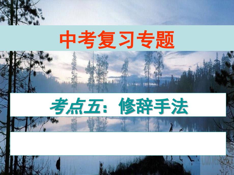 中考复习专题：修辞手法PPT课件_第1页