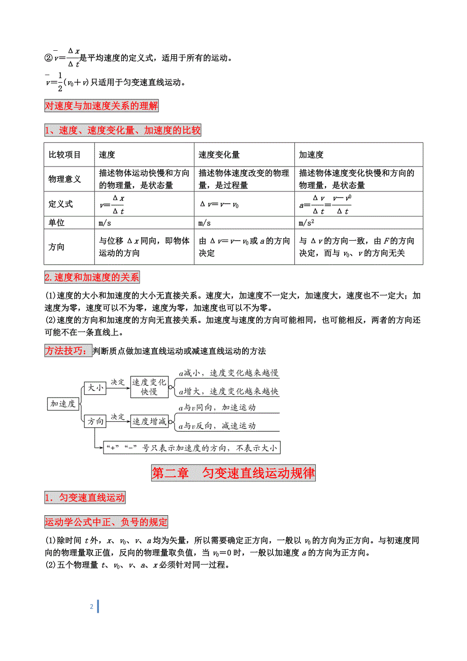 高中物理必修一知识点总结 新编已修订_第2页