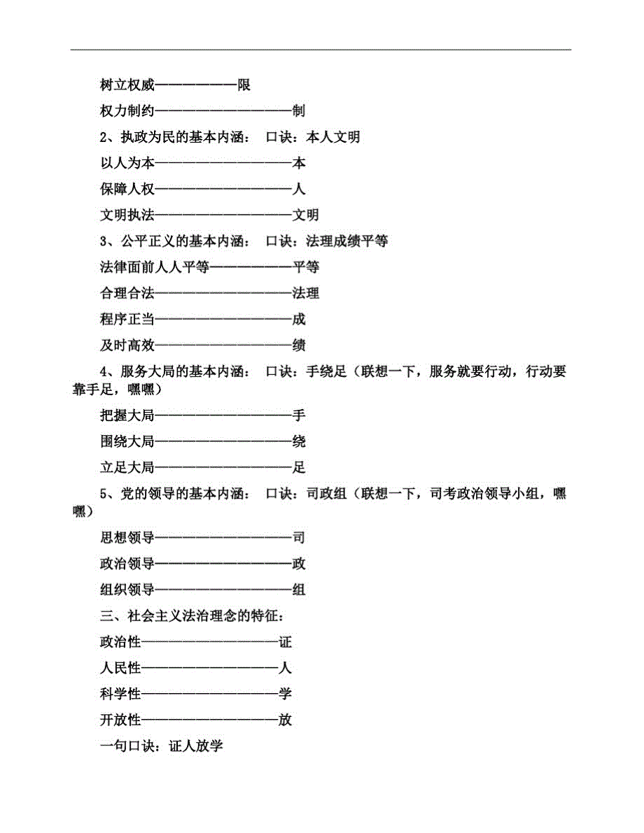 社会主义法治理念背诵版精品_第3页