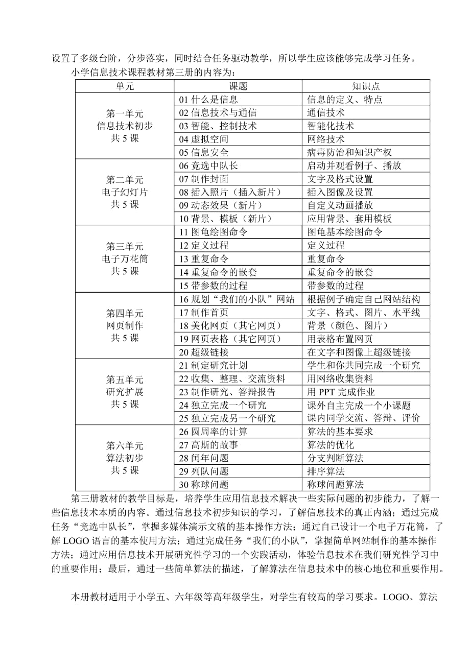 浅论小学信息技术课程教材建设_第4页