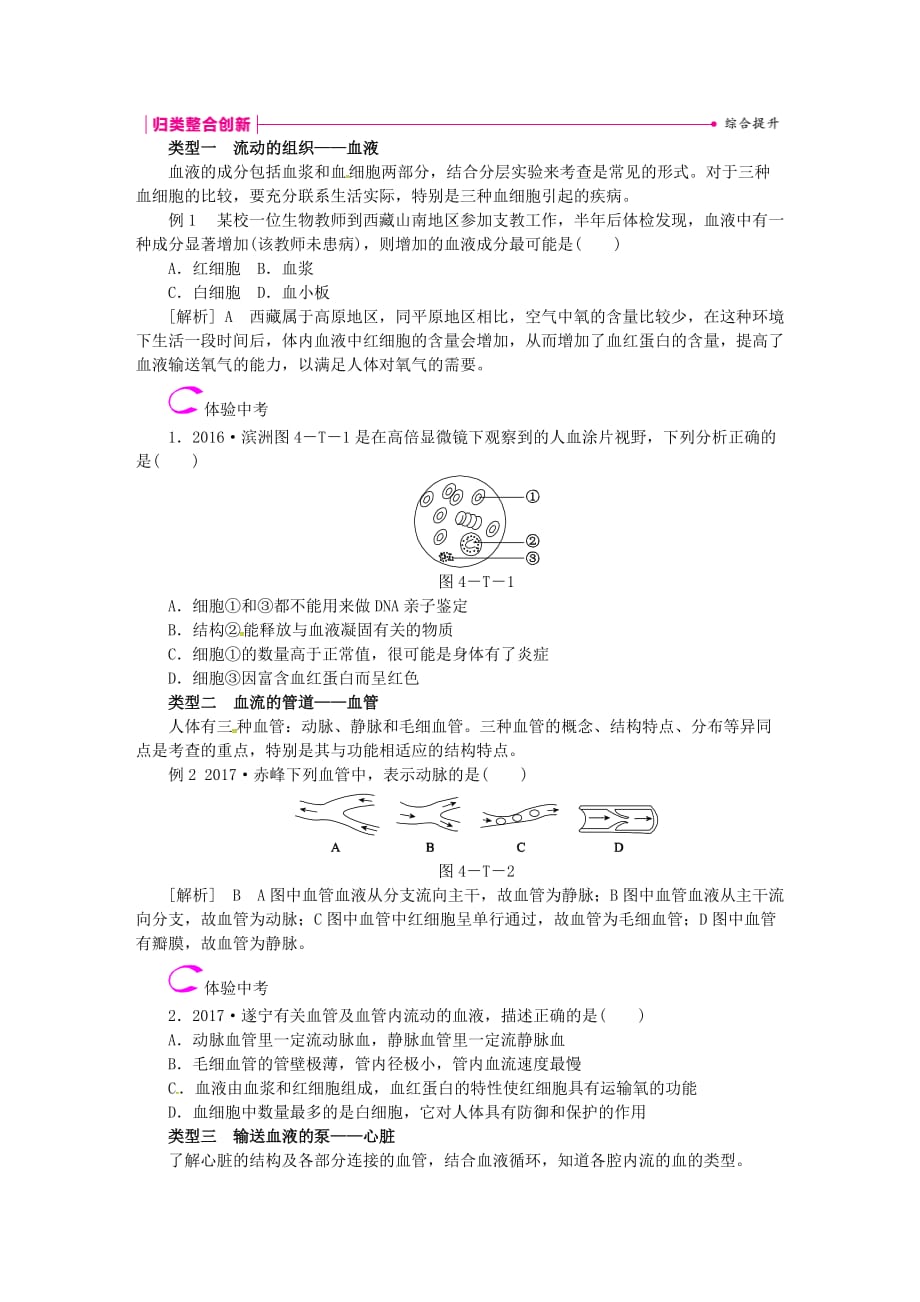 七年级生物下册第四单元第五章人体内废物的排出总结提升四新版新人教版_第2页