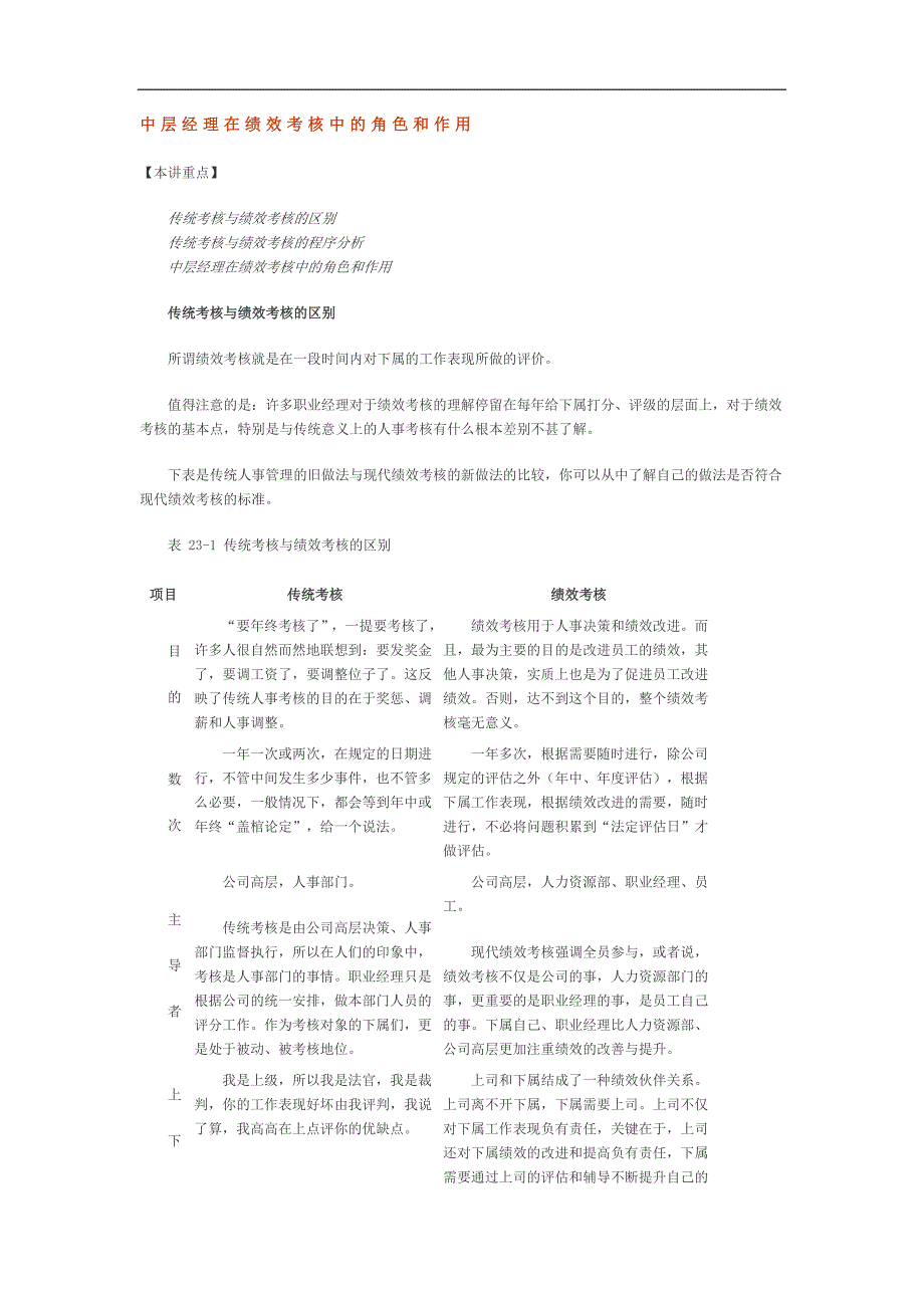 中层经理在绩效考核中的角色和作用材料.doc_第1页