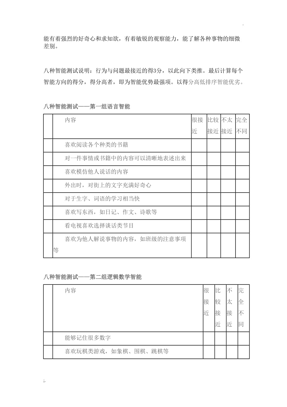 八大智能测试题 (2)_第2页