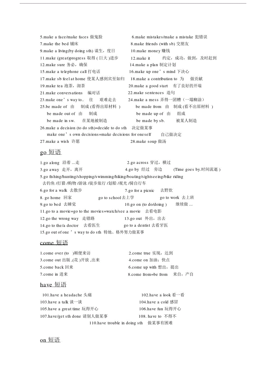 (完整word版)初中英语短语归纳,推荐文档.doc_第2页