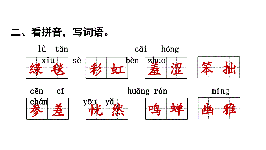 小学语文部编版六年级上册第一单元复习课件_第3页