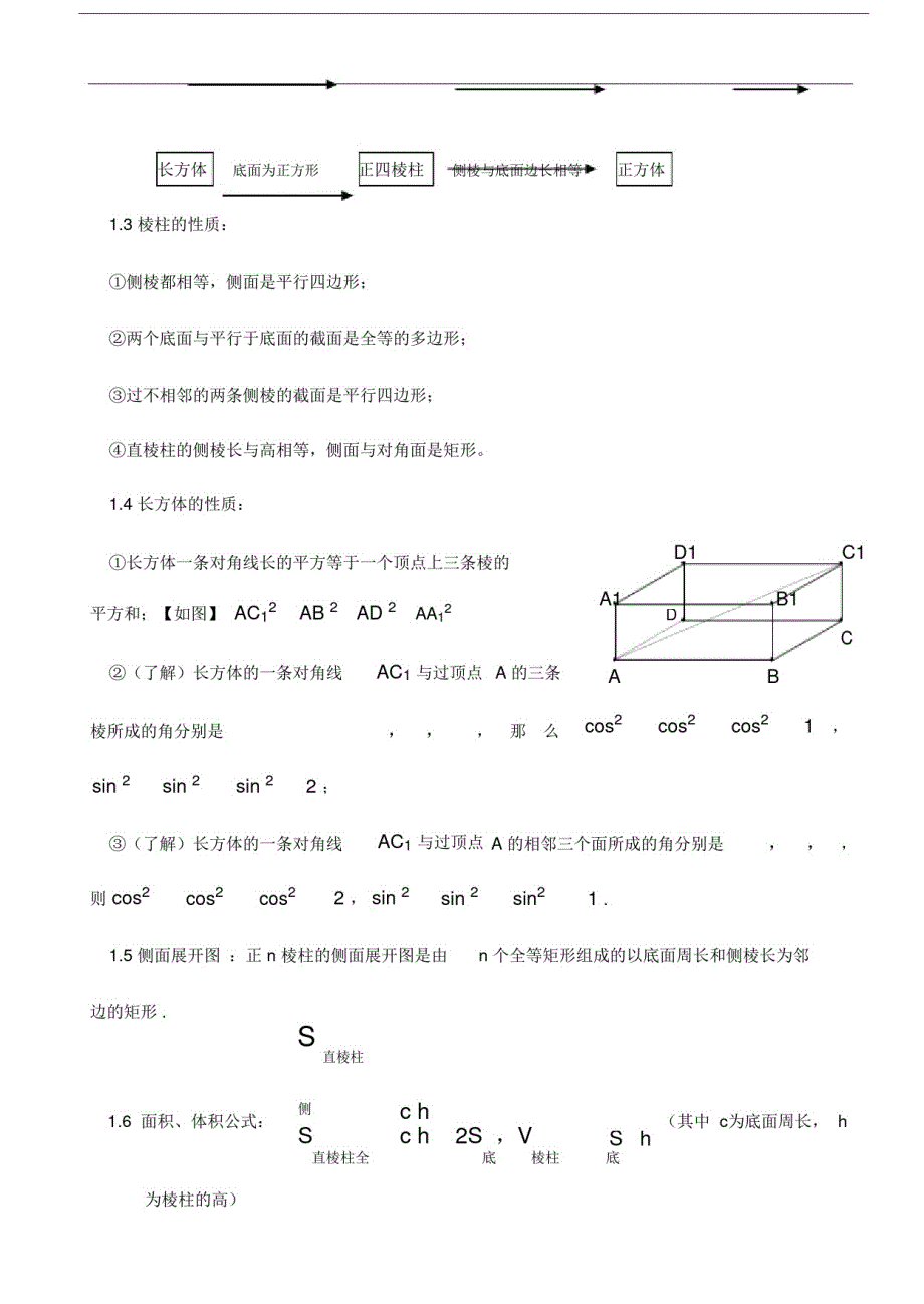 (完整word版)高中数学立体几何知识点归纳总结.doc_第2页