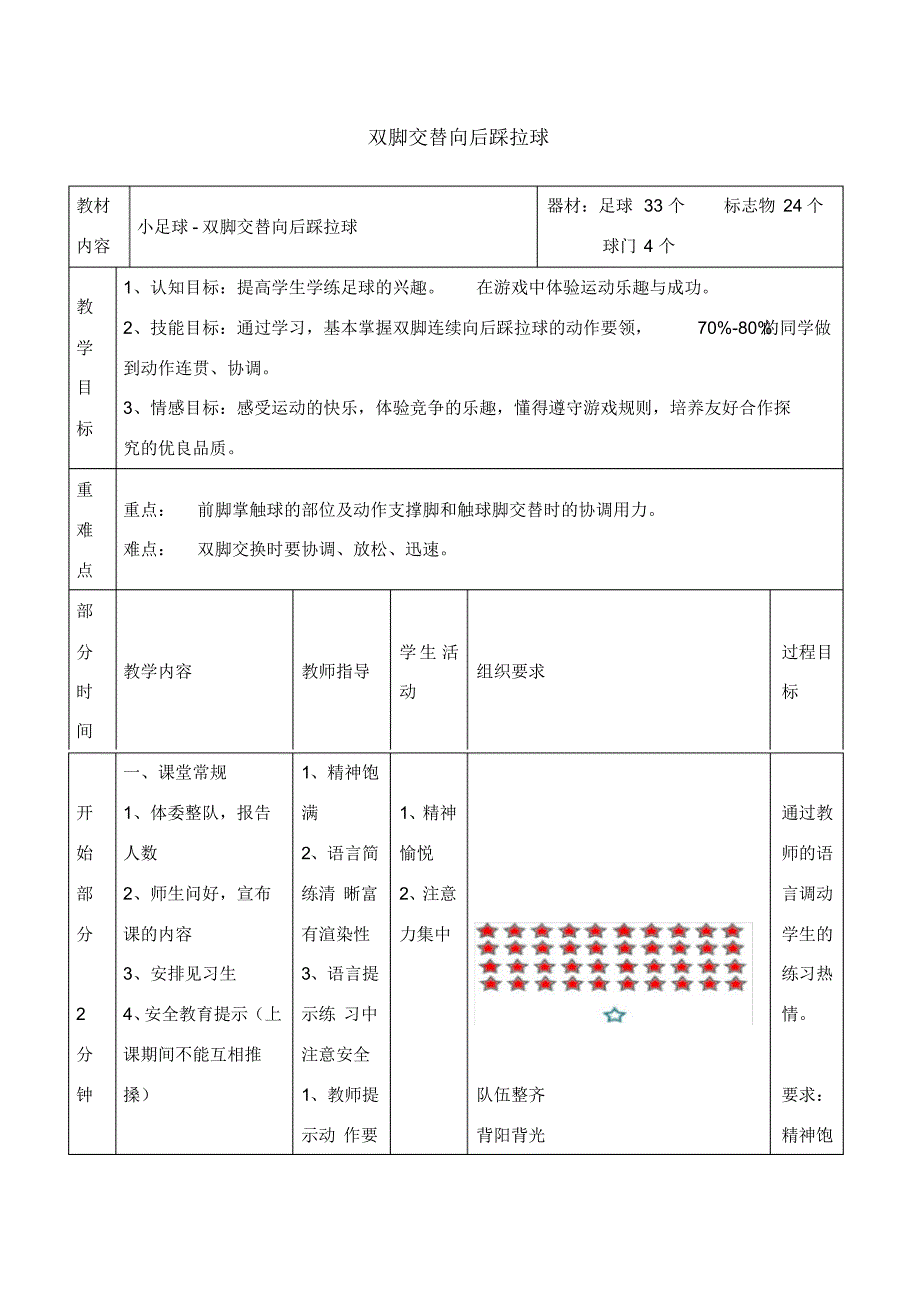 【体育】二年级体育教案-双脚交替向后踩拉球_第1页