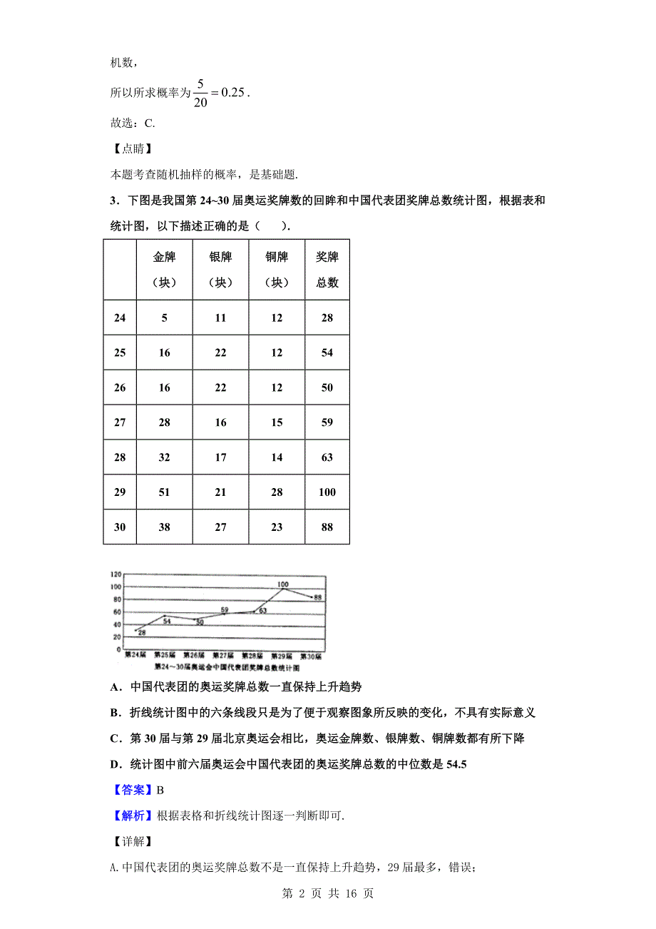 2019-2020学年湖北省襄阳市宜城市第二中学高一下学期期中数学试题（解析版）_第2页