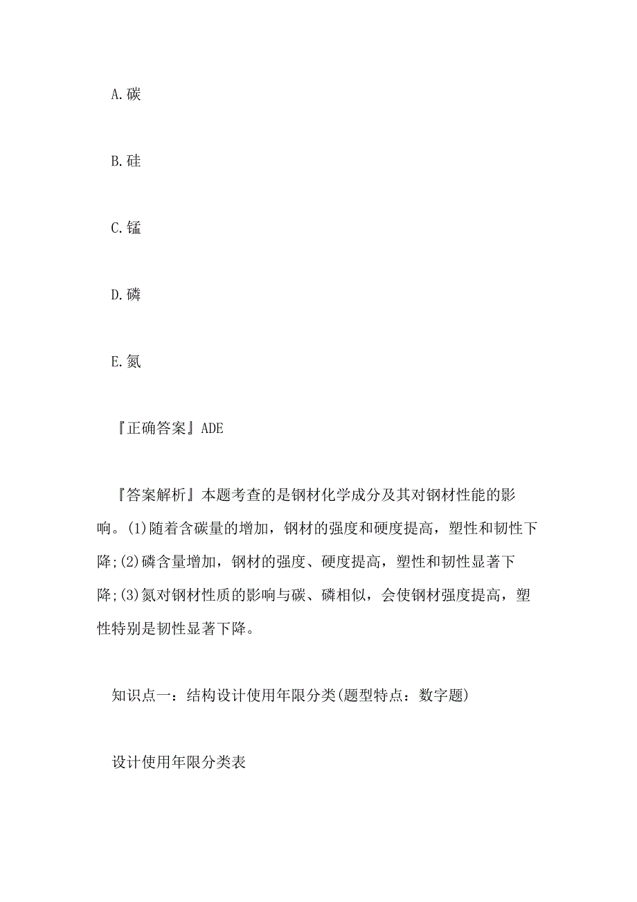 2020一级建造师建筑工程知识点 建筑钢材性能和应用_第4页