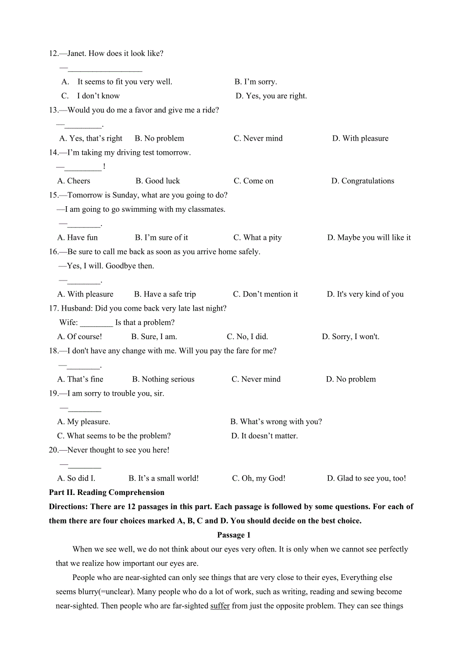 《大学英语一》作业 (17)_第2页