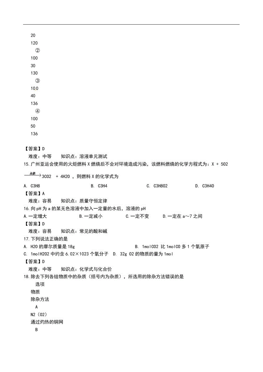 初中化学嘉定区第一学期期末质量监控考试卷.doc_第3页