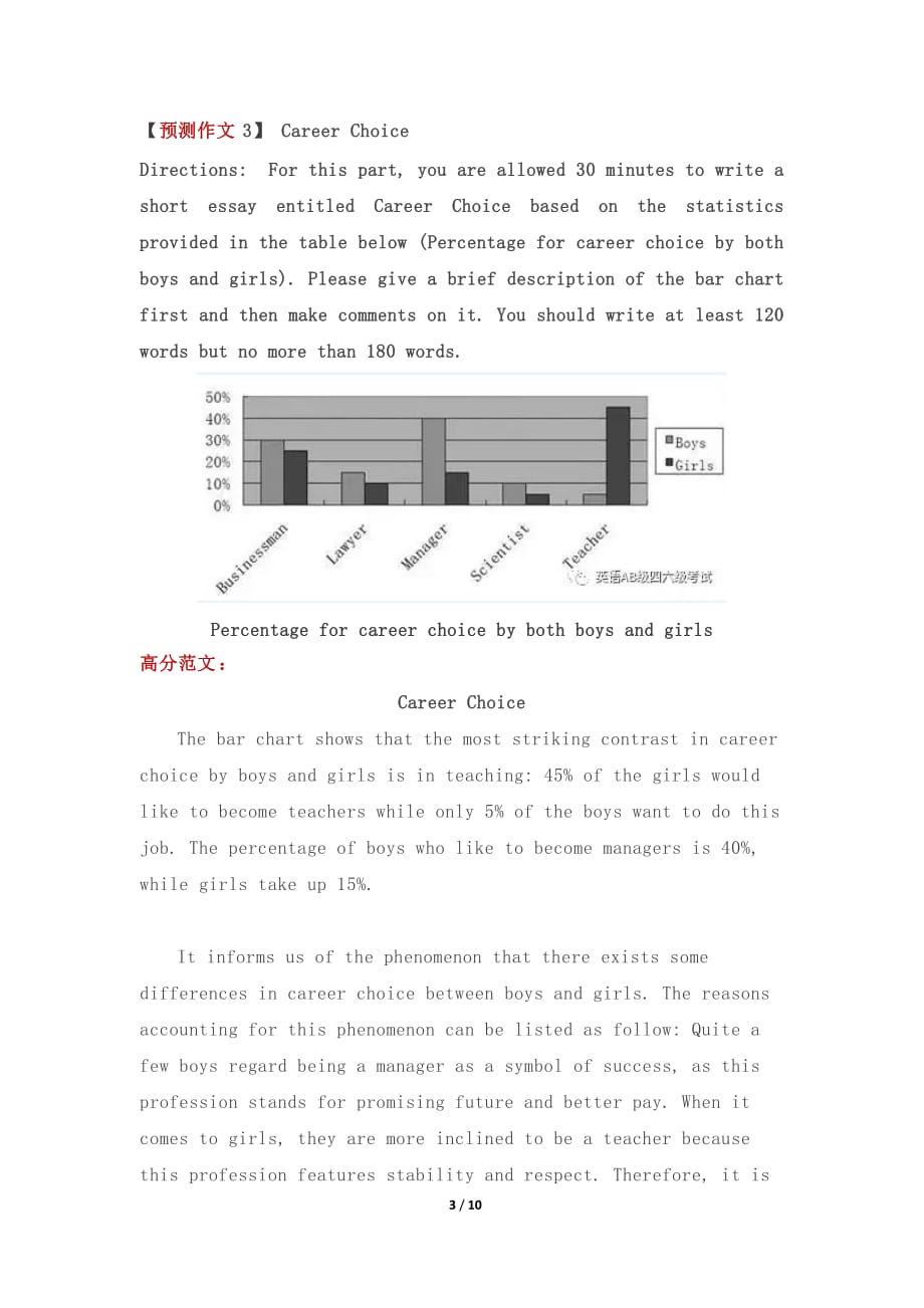 大学英语四六级作文预测题及范文（权威）_第3页