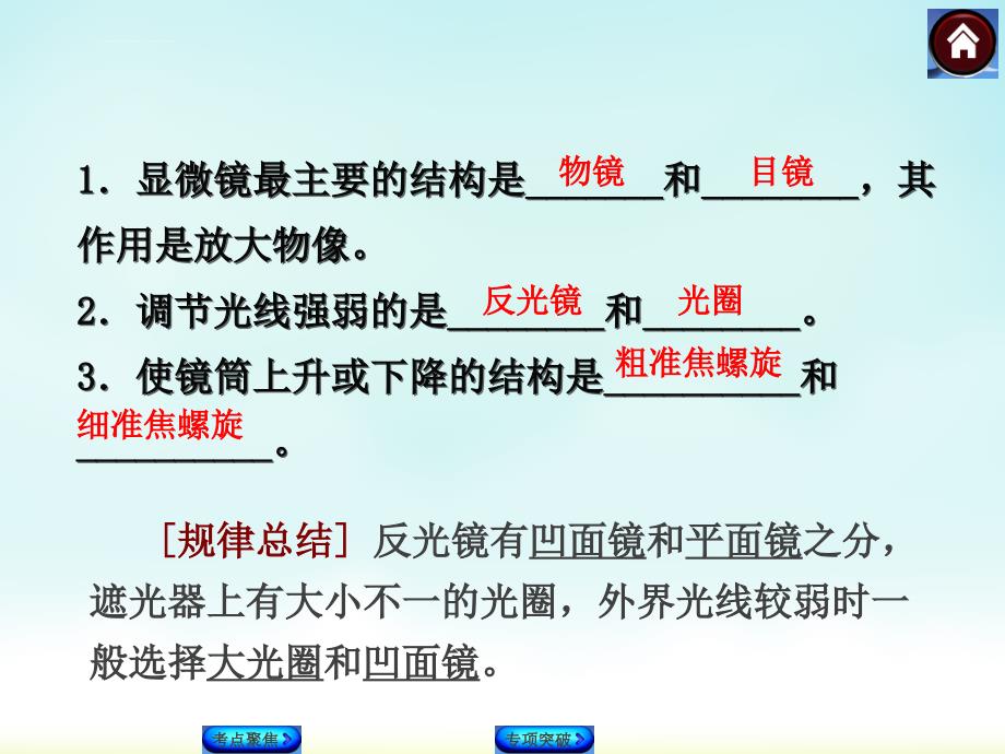 人教版生物中考复习主题二生物体的结构层次ppt课件_第3页