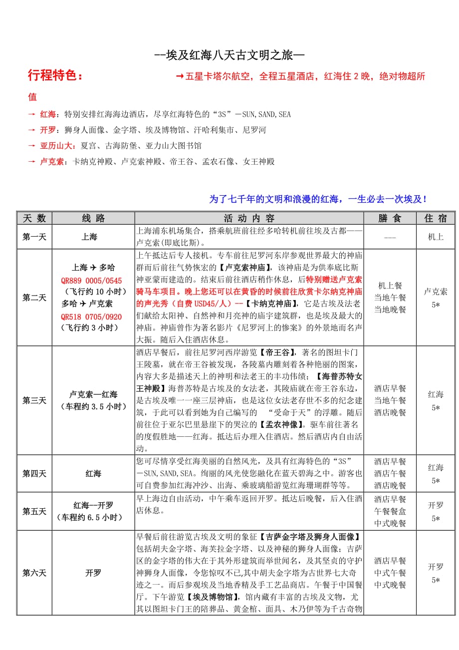 --埃及红海八天古文明之旅—.doc_第1页