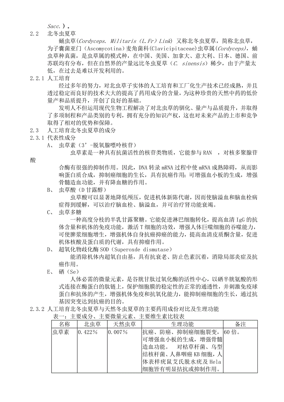 北冬虫夏草销售商业计划书(doc 17页)_第4页