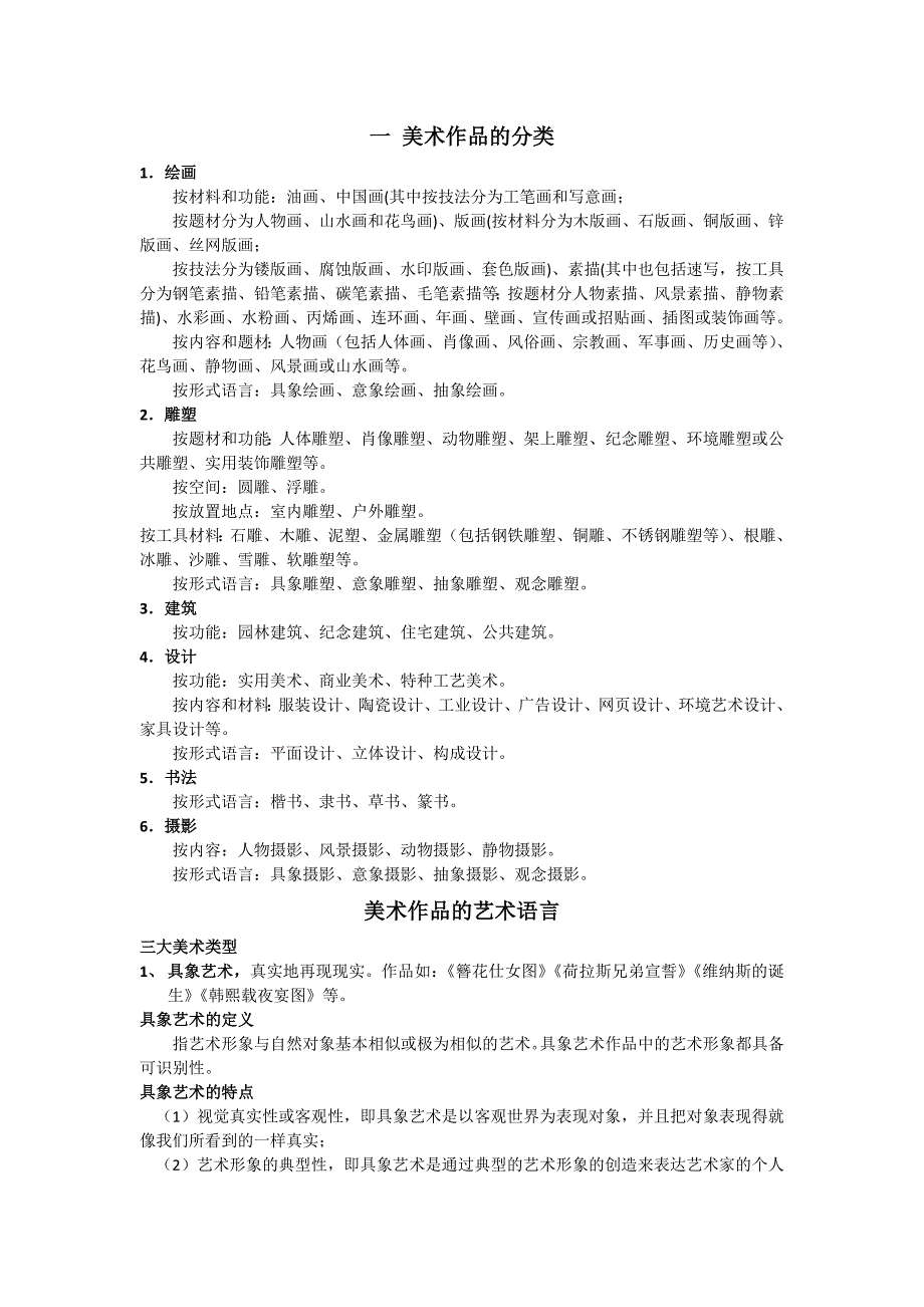 2021基本能力复习美术专题高中美术鉴赏知识点梳理 修订_第1页