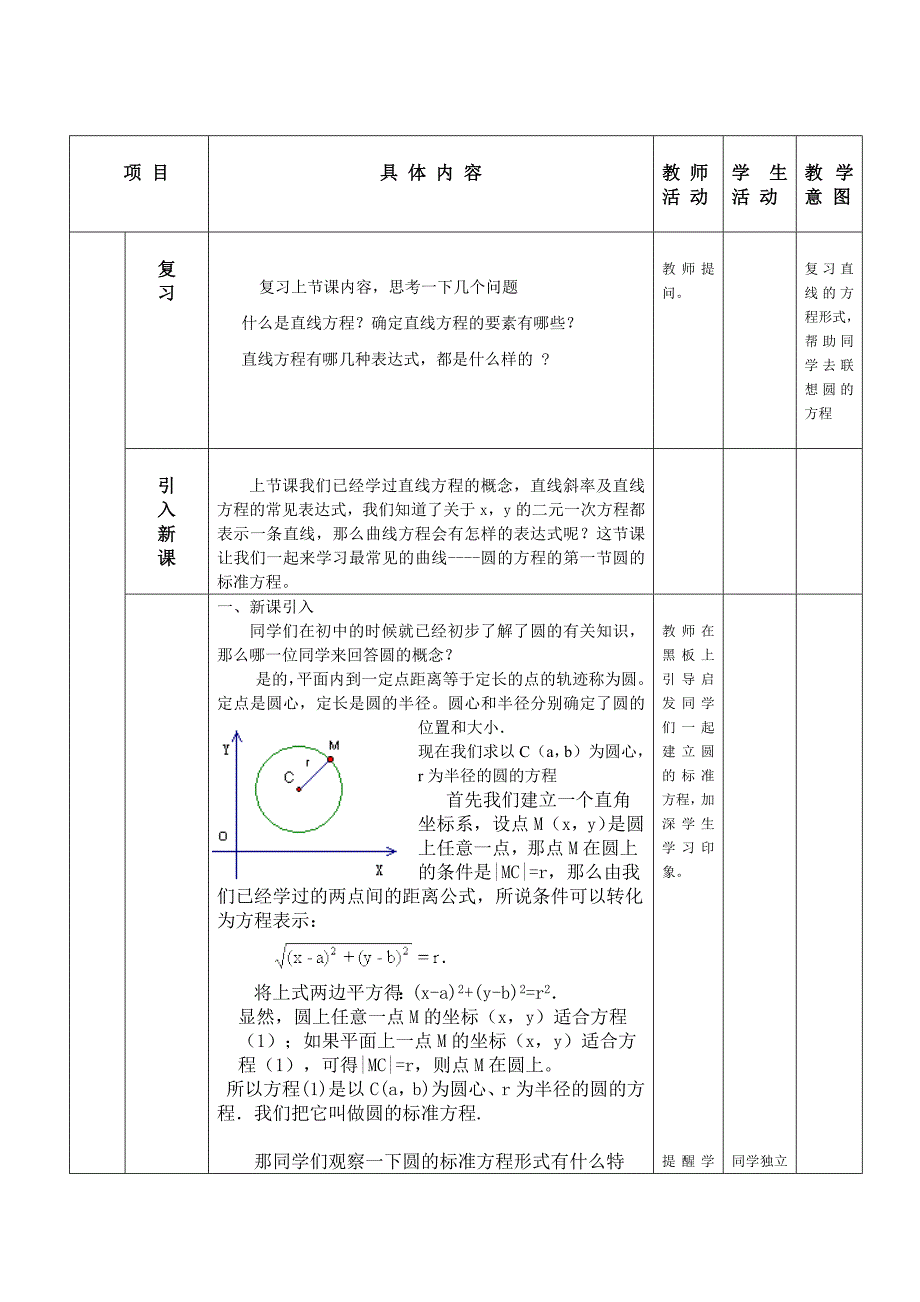 圆的标准方程教学设计 修订_第3页