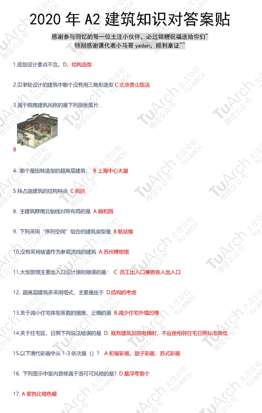 2020A2建筑知识对答案土注公社103题_第1页