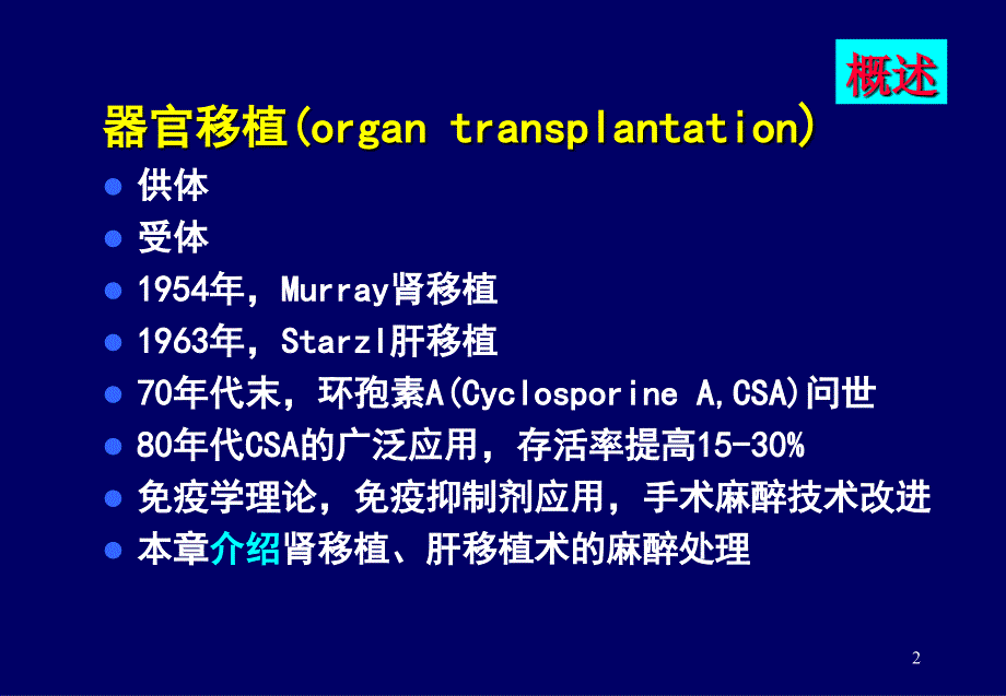 器官移植手术的麻醉参考幻灯片_第2页