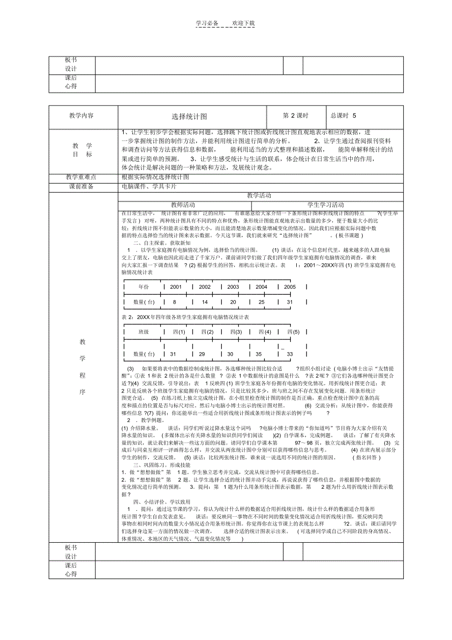 苏教版四年级数学折线统计图_第2页