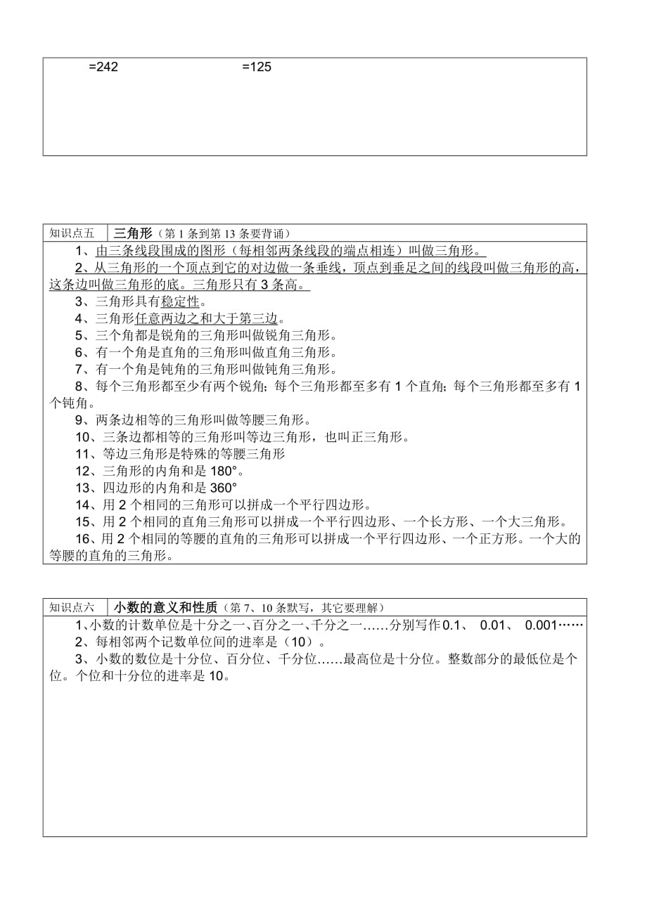 小学四年级下册数学知识点复习资料_第3页