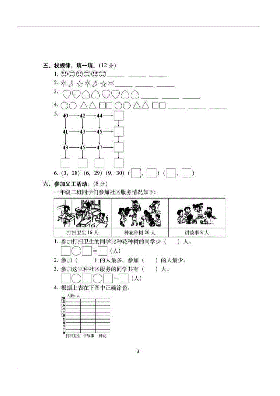 一年级上数学综合试卷2019人教课标版一年级(下)数学期末全真模拟测试卷重点卷(1)人教新课标_第3页