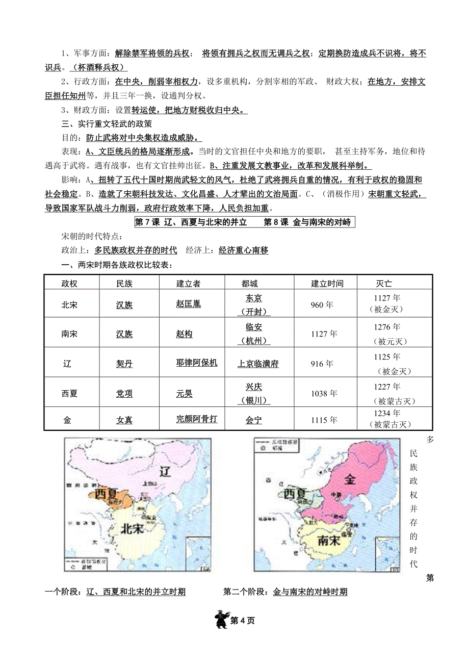 人教版2017年七年级下册历史复习提纲 修订-可编辑_第4页